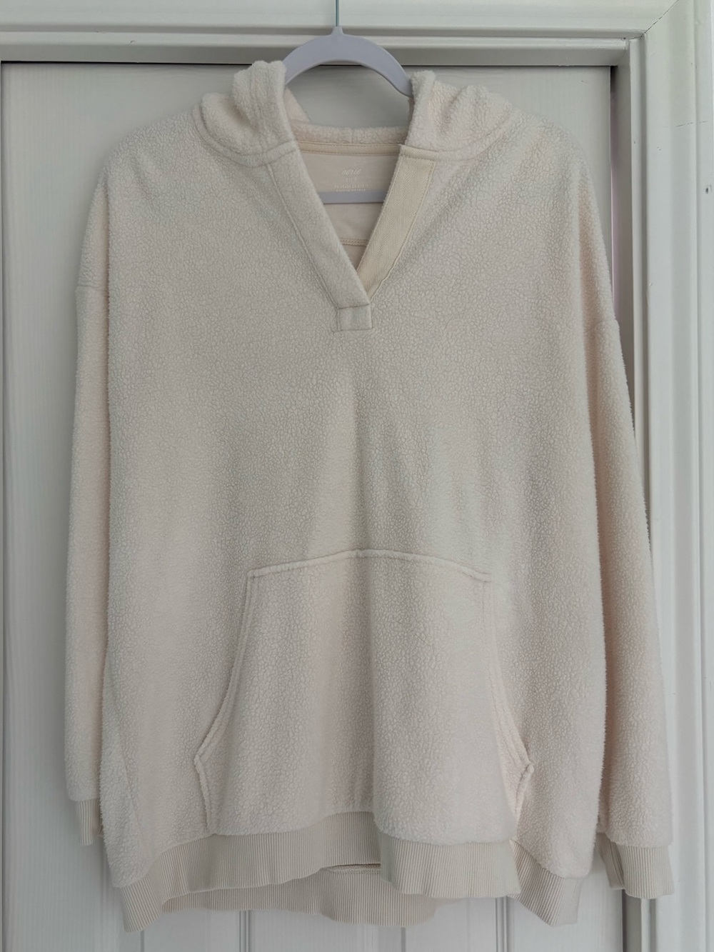 Aerie Cream Sherpa Hoodie
